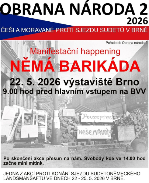 Vlastenci v Brně i v Praze: NE sjezdu německých nacistických pohrobků v naší vlasti! Okamurovci vyzvali k odporu. Sjezd landsmanšaftu na Moravě vítají jenom zdejší dědici kolaborantů protektorátu. Organizace zrozená z nacismu. Co udělá Babišova vláda?