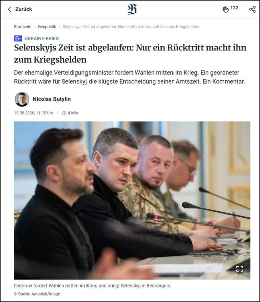 Ukrajinská NABU zveřejnila nahrávku, kde Iryna Mudra v ostré korupční roztržce řeší s bývalým poslancem vyhazov jedné úřednice z ministerstva spravedlnosti, která se za vyhazov začala mstít a práskat! Mezitím Zelenský řekl, že největší výzvou Ukrajiny je nedostatek peněz! Ukrajinci mu radí, že se není čemu divit, když peníze kradou i zaměstnanci jeho kanceláře! A německý tisk již vyzývá Zelenského k rezignaci!